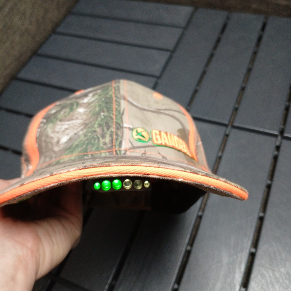 Power Cap Real Tree Gander Mountain‎ Lighted Ball Cap Camo Working Excellent HA
